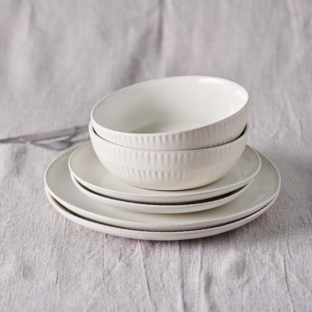 Salt & Pepper Bonnie 12 Piece Dinner Set Stone