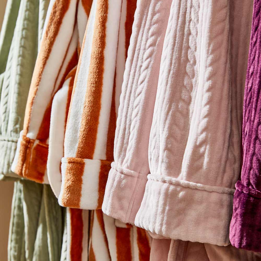 MyHouse Flora Printed Stripe Robe