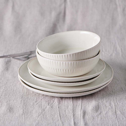 Salt & Pepper Bonnie 12 Piece Dinner Set Stone
