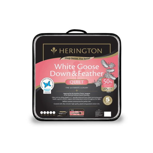 Herington Luxury 50% White Goose Down Quilt